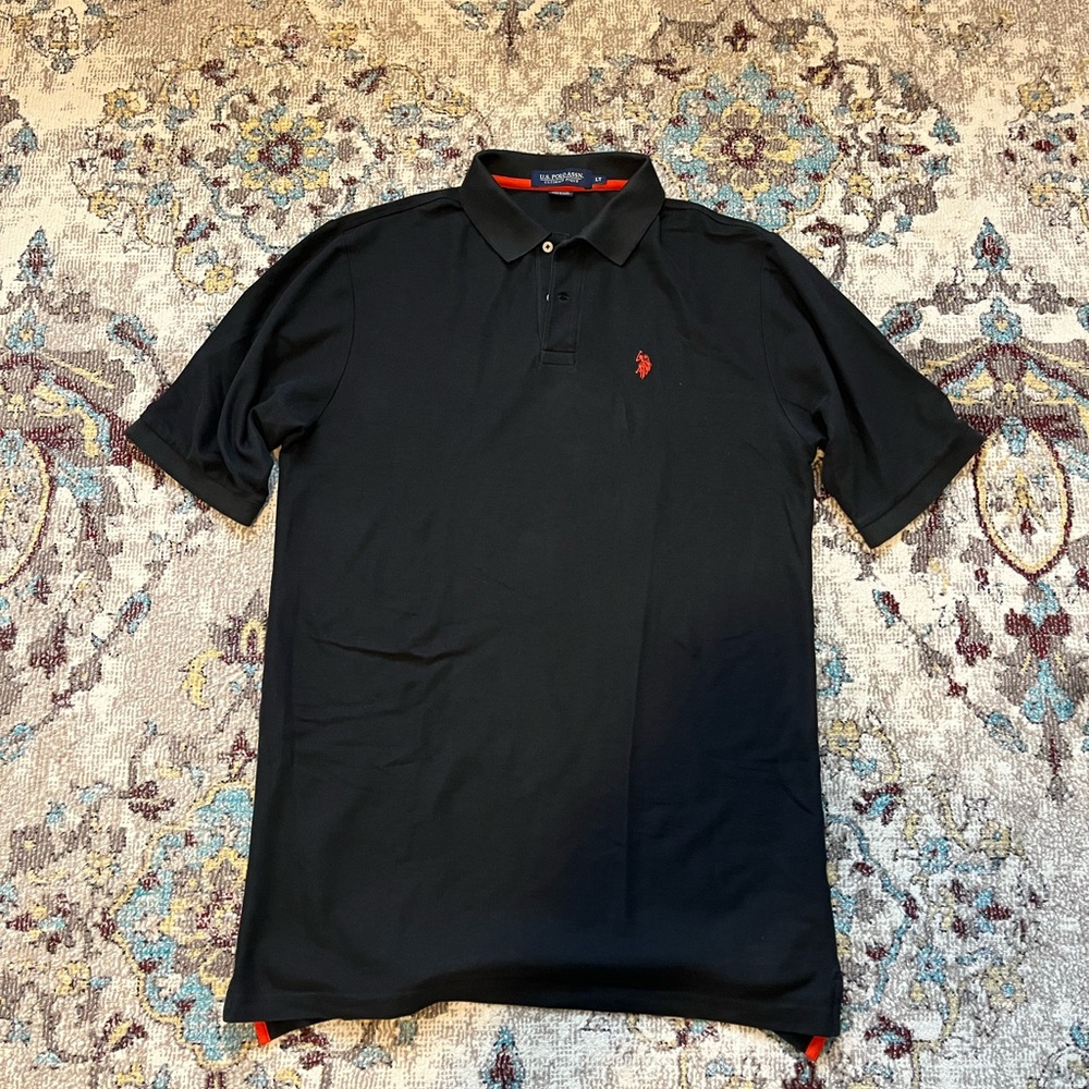 U.S. Polo Assn. black polo - size LT